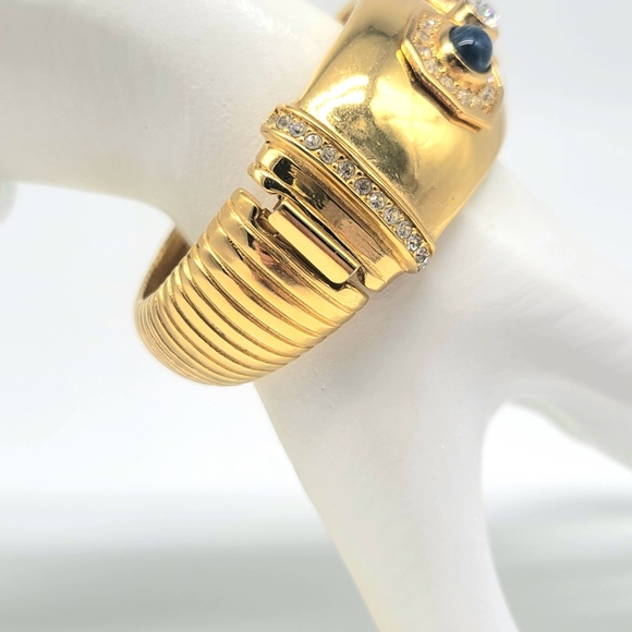 Christian Dior Precious Gemstone Gripoix Glass + Swarovski Crystal Bangle - Picture 11 of 14